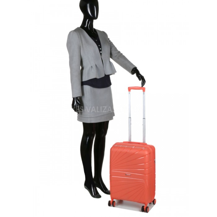 Валіза мала S поліпропілен оранж 55х38х24+5см/47л/2.8кг/Worldline 287, фото 10