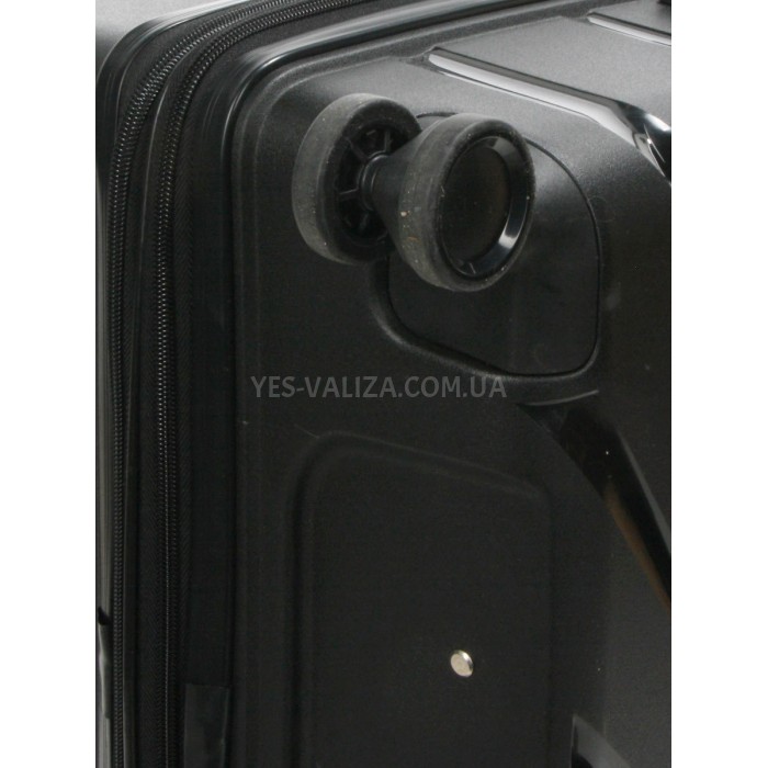 Валіза велика L поліпропілен чорна 75х48х31+5/108л/4.3кг/Worldline 287, фото 8