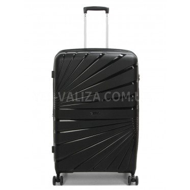 Валіза велика L поліпропілен чорна 75х48х31+5/108л/4.3кг/Worldline 287
