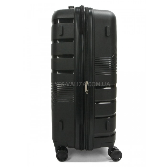 Чемодан средний М полипропилен чёрный 65х43х27+5/72л/3.5кгWorldline287, фото 5
