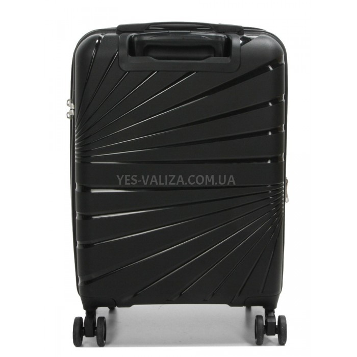 Чемодан малый S полипропилен чёрный 55х38х24+5/47л/2.8кг/Worldline 287, фото 3