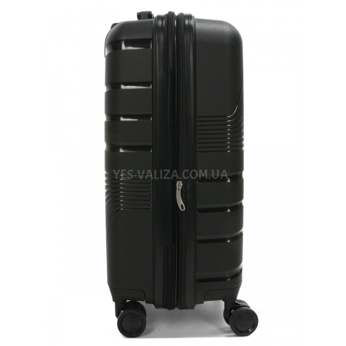 Валіза мала S поліпропілен чорна 55х38х24+5см/47л/2.8кг/Worldline 287, фото 5