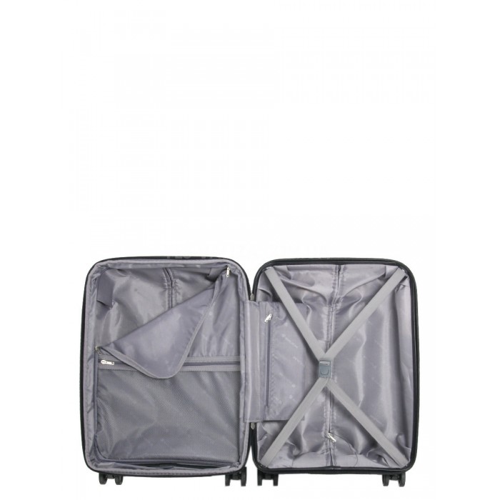 Валіза мала S поліпропілен чорна 55х38х24+5см/47л/2.8кг/Worldline 287, фото 8