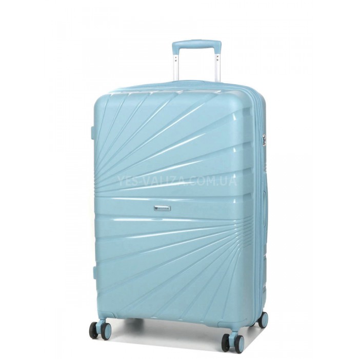 Валіза велика L поліпропілен синя 75х48х31+5/108л/4.3кг/Worldline 287, фото 2