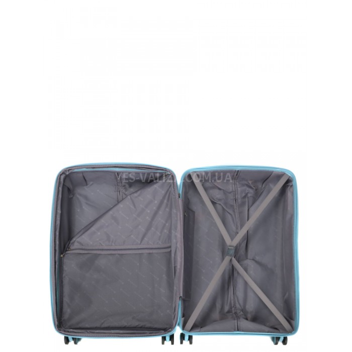 Чемодан большой L полипропилен синий 75х48х31+5/108л/4.3кгWorldline287, фото 9