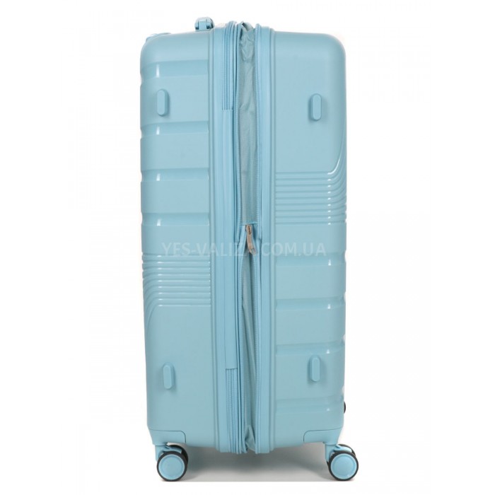 Валіза велика L поліпропілен синя 75х48х31+5/108л/4.3кг/Worldline 287, фото 5