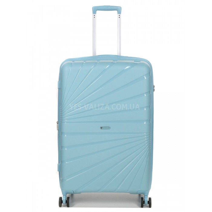 Валіза велика L поліпропілен синя 75х48х31+5/108л/4.3кг/Worldline 287, фото 1