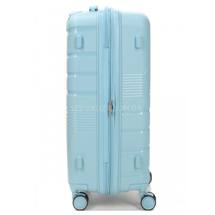 Валіза середня М поліпропілен синя 65х43х27+5/72л/3.5кг/Worldline 287, фото 5