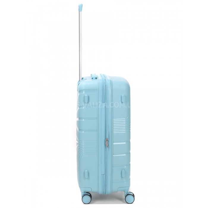 Чемодан средний М полипропилен синий 65х43х27+5/72л/3.5кг/Worldline287, фото 4