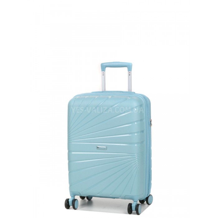 Валіза мала S поліпропілен синя 55х38х24(+5)см/47л/2.8кг/Worldline 287, фото 1