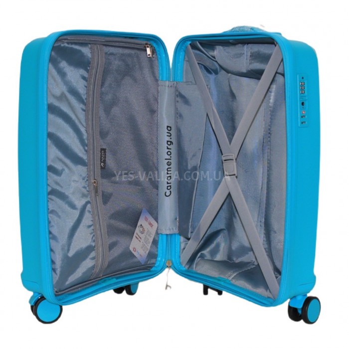 Набор чемоданов Франция (L M S-3шт) полипропилен бирюза/Airtex 280, фото 9