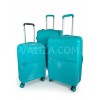 Набор чемоданов Франция (L M S-3шт) полипропилен бирюза/Airtex 280, фото 10