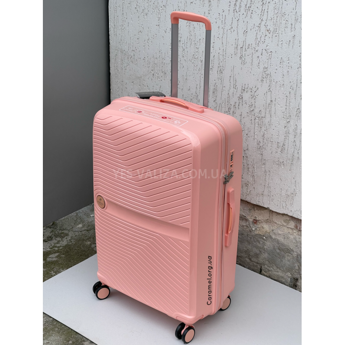 Набір валіз Франція (L M S-3шт) поліпропілен рожевий/Airtex 280, фото 6