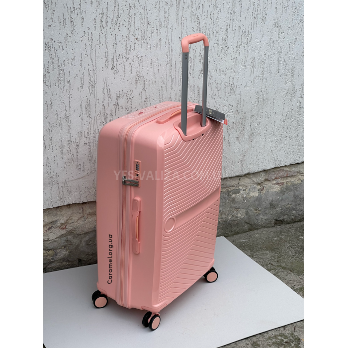 Набір валіз Франція (L M S-3шт) поліпропілен рожевий/Airtex 280, фото 7