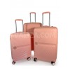 Набір валіз Франція (L M S-3шт) поліпропілен рожевий/Airtex 280, фото 9