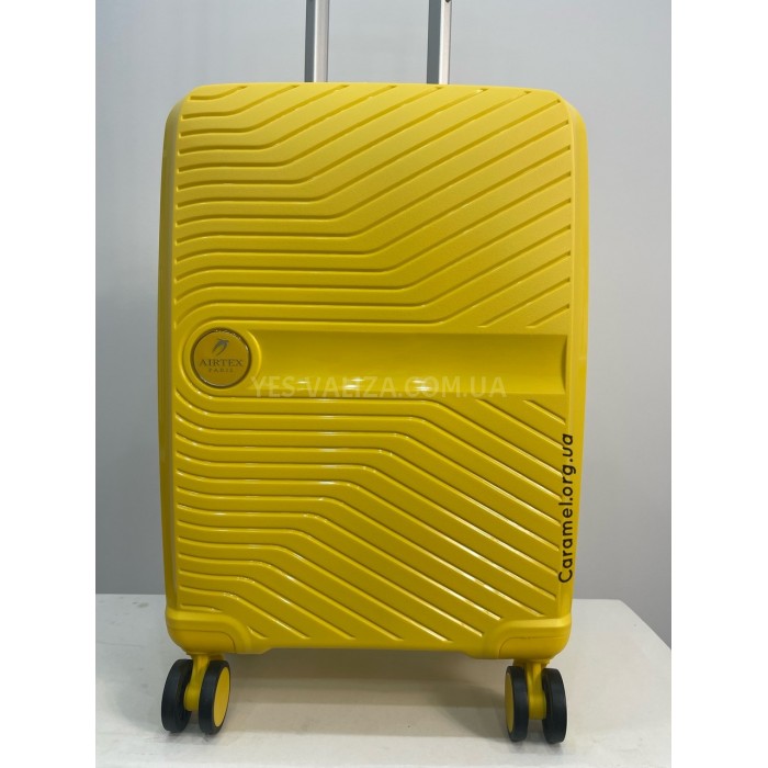 Набір валіз Франція (L M S-3шт) поліпропілен жовтий/Airtex 280, фото 5