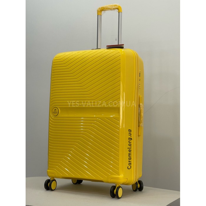 Набір валіз Франція (L M S-3шт) поліпропілен жовтий/Airtex 280, фото 4