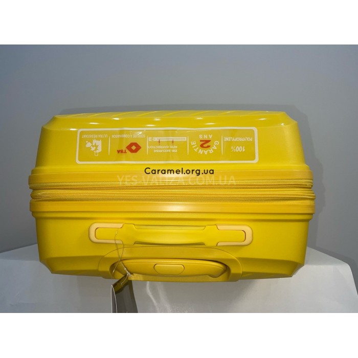 Набір валіз Франція (L M S-3шт) поліпропілен жовтий/Airtex 280, фото 7