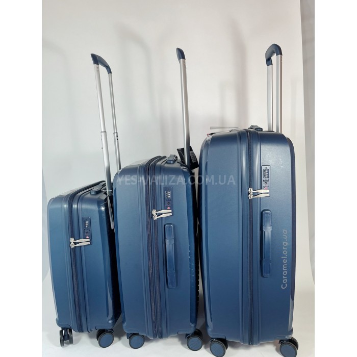 Набор чемоданов Франция (L M S-3шт) полипропилен синий/Airtex 280, фото 2