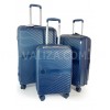 Набор чемоданов Франция (L M S-3шт) полипропилен синий/Airtex 280, фото 5