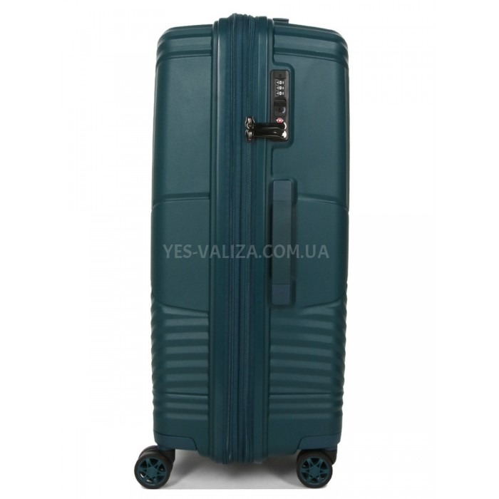 Набір валіз Франція (L M S+BC-4шт) поліпропілен зелений/Airtex 639, фото 6