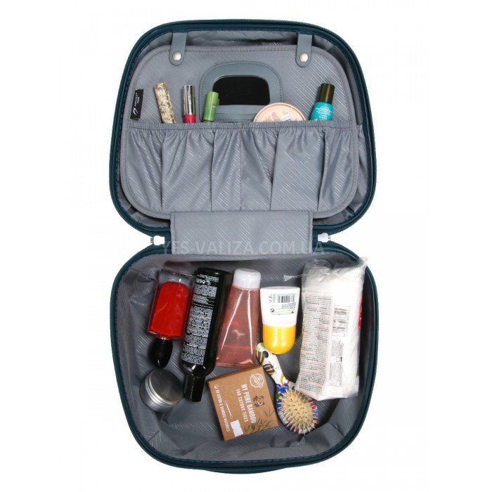 Набір валіз Франція (L M S+BC-4шт) поліпропілен зелений/Airtex 639, фото 10