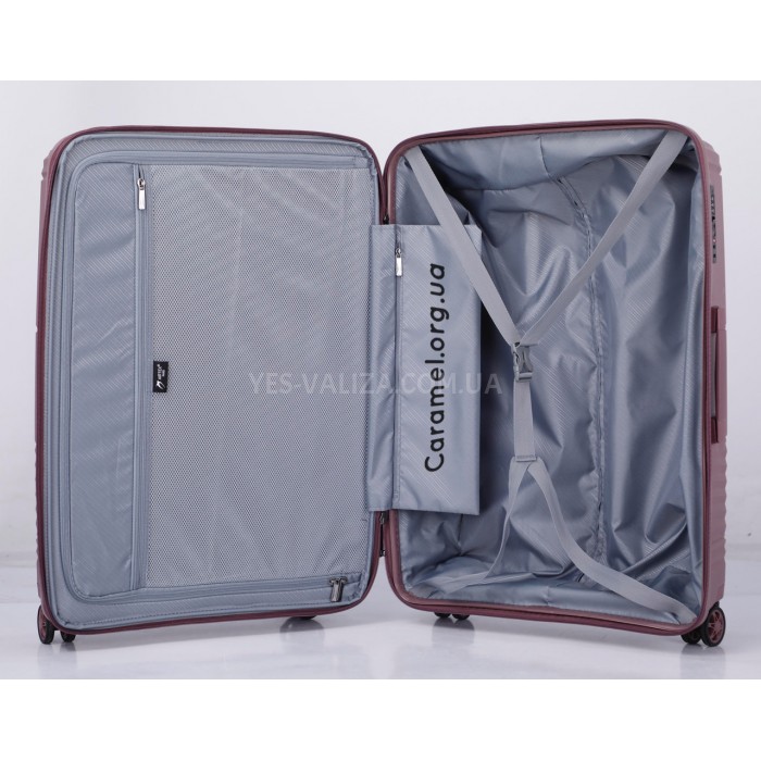 Набор чемоданов Франция (L M S+BC-4шт) полипропилен фиолет/Airtex 639, фото 9