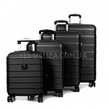 Набор чемоданов Франция (L M S+XS-4шт) чёрный/Worldline 805
