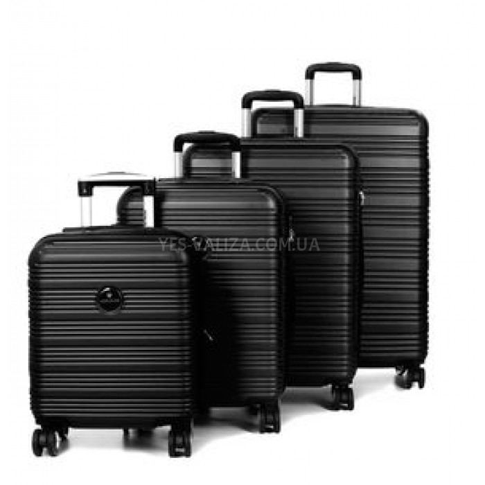 Набор чемоданов Франция (L M S+XS-4шт) чёрный/Worldline 805, фото 1