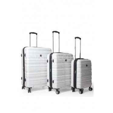 Набір валіз Франція (L M S-3шт) полікарбонат білий/Airtex 7323