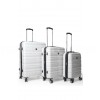 Набор чемоданов Франция (L M S-3шт) поликарбонат белый/Airtex 7323, фото 11