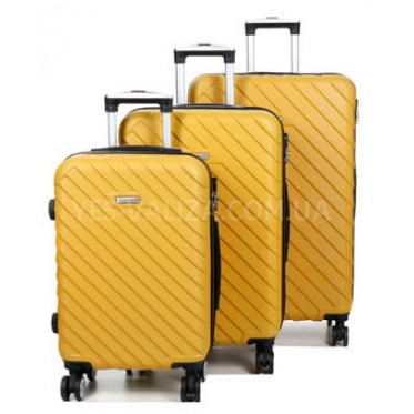 Набор чемоданов Франция (L M S-3шт) жёлтый/Madisson 03403