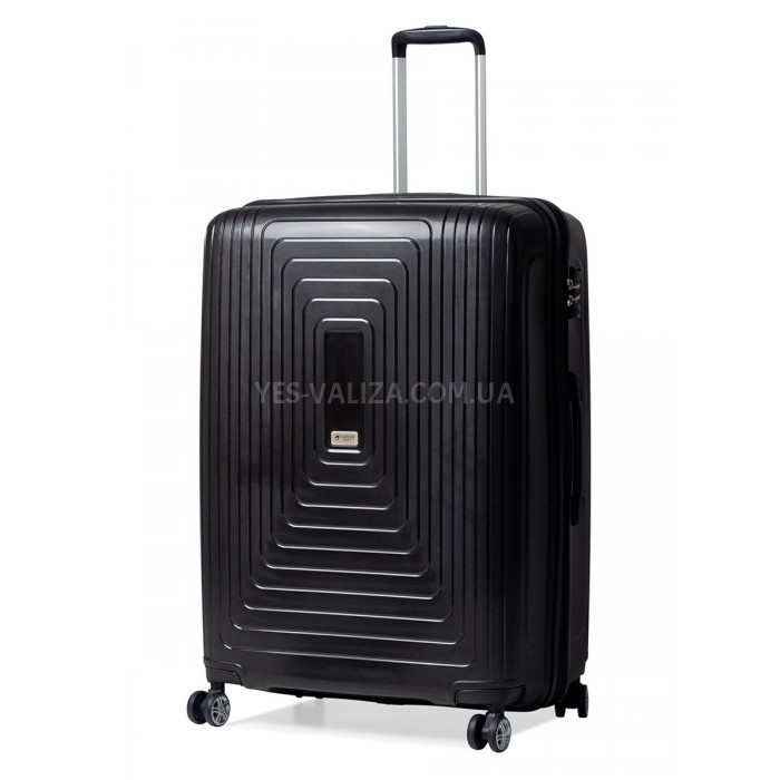 Набір валіз Франція (L M S-3шт) поліпропілен чорний/Airtex 241, фото 3