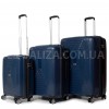 Набір валіз Франція (L M S-3шт) поліпропілен синій/Airtex 241, фото 13