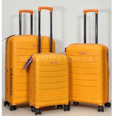 Набір валіз Франція (L M S-3шт) поліпропілен оранж/Snowball 61303