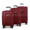 Набор чемоданов Франция (L M S-3шт) ткань красный/Airtex 825, фото 11
