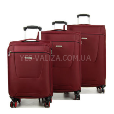 Набор чемоданов Франция (L M S-3шт) ткань красный/Airtex 825