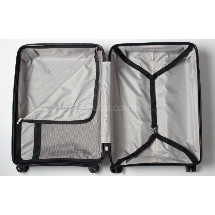 Набор чемоданов Франция (L M S-3шт) полипропилен чёрный/Snowball 20203, фото 8