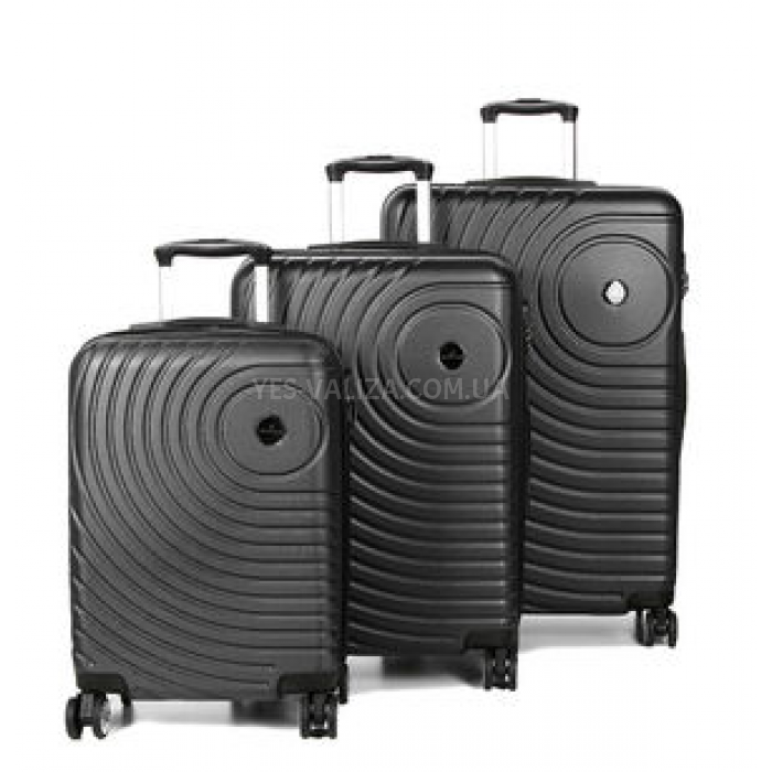 Набір валіз Франція (L M S-3шт) чорний/Madisson 93303, фото 1