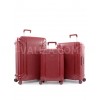 Набір валіз Франція (L M S-3шт) поліпропілен червоний/Airtex 645, фото 10