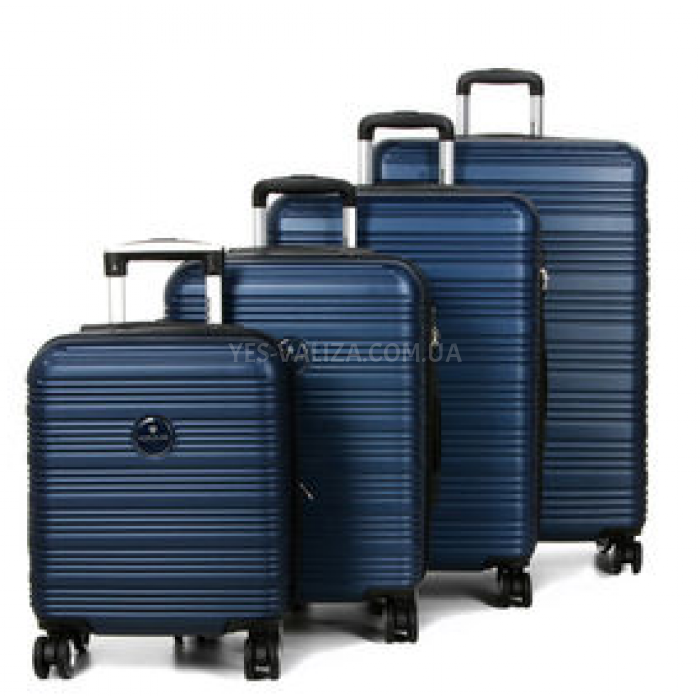 Набор чемоданов Франция (L M S+XS-4шт) синий/Worldline 805, фото 1