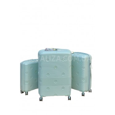 Набір валіз Франція (L M S-3шт) поліпропілен м'ята/Airtex 246