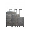 Набор чемоданов Франция (L M S-3шт) полипропилен серый/Airtex 246, фото 2