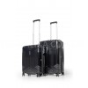 Набір валіз Франція (M S-2шт) полікарбонат чорний/Airtex 641, фото 11