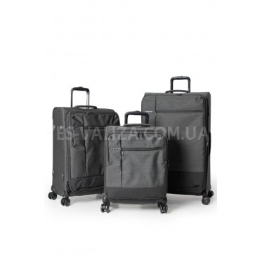 Набір валіз Франція (L M S-3шт) тканина сіра/Airtex 6659