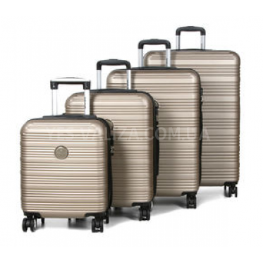 Набор чемоданов Франция (L M S+XS-4шт) шампань/Worldline 805