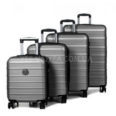 Набір валіз Франція (L M S+XS-4шт) сірий/Worldline 805