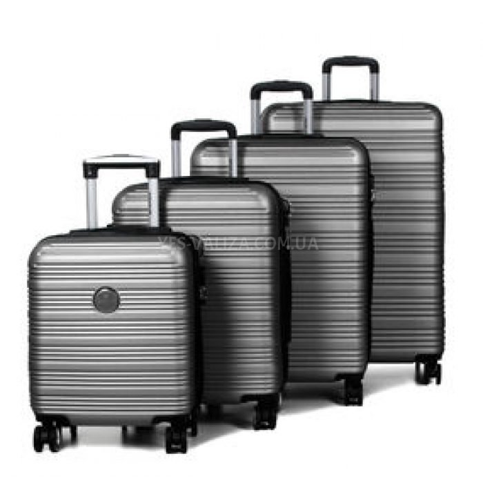 Набір валіз Франція (L M S+XS-4шт) сірий/Worldline 805, фото 1