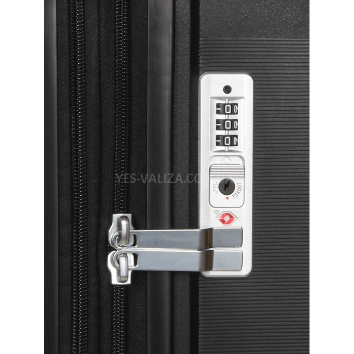 Набір валіз Франція (L M S-3шт) поліпропілен чорний/Airtex 646, фото 9
