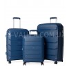 Набір валіз Франція (L M S-3шт) поліпропілен синій/Airtex 646, фото 11